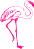 Pink Flamingo Outline Clip Art